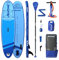 AQUAPLANET Inflatable Stand Up Paddle Board Kit - All Round Ten, Blue | 10 Foot | Ideal for SUP Beginners & Experts | Includes Fin, Paddle, Pump, Repair Kit, Backpack, Leash, Dry Bag, Carry Strap