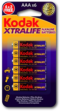 KODAK - Piles - XTRALIFE Alcaline - AAA / LR03 - pack de 6