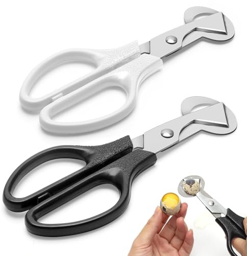 Adecco LLC Pigeon Quail Egg Scissor Stainless Steel Blades Bird Cutter Opener Kitchen Tool Clipper 2 Pack