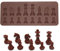 BESTonZON 16 Hohlraum Silikon-Schokoladenform Pralinenformen Schach Form für DIY Schokoladen Pudding Süßigkeit Gelee Mini-Cupcake (Kaffee)