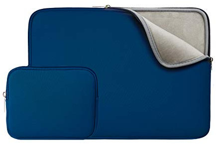 RAINYEAR 14 Zoll Laptop Hülle Laptophülle Laptoptasche Gepolsterte Weiche Futter Schutzhülle mit Zubehör Tasche Kompatibel für 14 Notebook Tablet Ultrabook Chromebook(Marineblau,Aktualisierte Version)