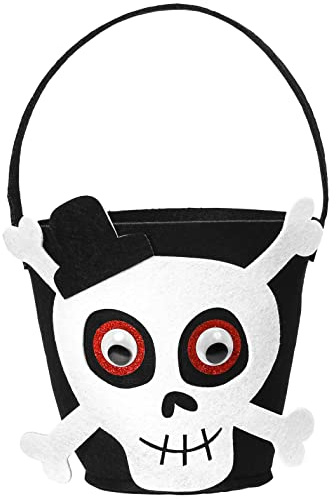 W WIDMANN MILANO Party Fashion - Halloween Süßes oder Saures Korb | Tasche zum Sammeln von Süßigkeiten, Accessoire für Halloween, Karneval, Mottopartys