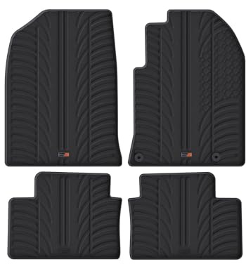 TRAVALL Rubber Car Mats for Kia Ceed (2018-) Car Floor Mats Hard-Wearing Heavy Duty Moulded Premium Mats Easy Clean Black with Clips - Anti Slip All-Weather Mud Sand Water Protection