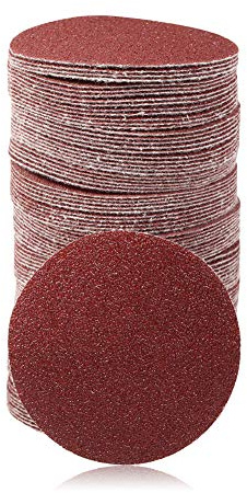 SPEEDWOX 100pcs Sanding Discs 3 inch Sandpaper 60 Grit Hook and Loop Sanding Discs for Drill Grinder Rotary Tools No Hole