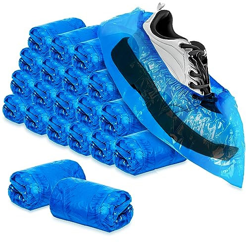 com-four® 200x Cubre zapatos desechables de alta calidad 5 g por cubre zapatillas - Cubre zapatos de plástico - Zapatos desechables en talla única