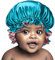 SENGTERM Kinder Satin Schlafmütze Baby Doppelschichten Satin Verstellbare Motorhaube seiden Nachtmütze Elastisches Band Satin Bonnet Night Cap für Haare Haarpflege 0-2 Years