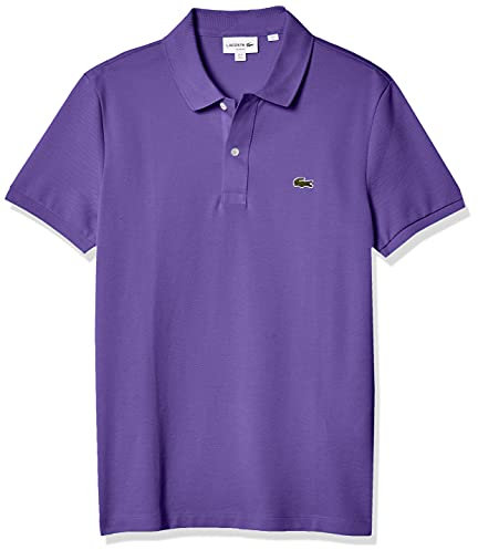 Lacoste Polo da uomo Slim Fit L12.12 a maniche corte in piqué, Lavanda, M