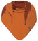 KNIT FACTORY - Fay Dreieckstuch - Fein Gewebte Damen Schal - Für Frühling und Sommer - Hochwertige Qualität - 100% Bio-Baumwolle - Terra/Rost