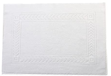 Tappeto Bagno Doccia Asciuga Piedi Tappetino in Spugna Puro Cotone 100% 700 gr Bianco Alberghi B&B Hotellerie| Made in Italy