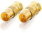 SEBSON SAT Antenne Adapter Set - 2X F-Stecker auf Koax Stecker (IEC) - Antennenkabel Adapter für TV, SAT Receiver, Kabelrouter mit F-Anschluss