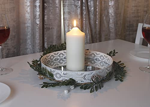 Marco Paul 16cm Large Pillar Candle - Church Candle - 100 Hour Long Burn Time - White Pillar Candles for Dinner Tables, Parties, Weddings, Christmas Decoration & Home Decor - Emergency Candles