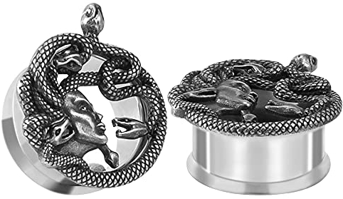 COOEAR 1 Paar Flesh Ear Gauges Piercing Plugs Tunnel Schlange Ohrringe Stretcher Expander Männer Frauen Geschenk Körperschmuck.