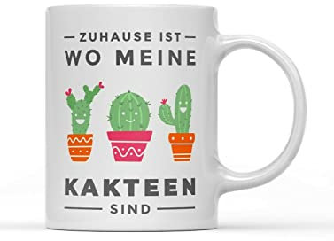 Kaktus Tasse Zuhause ist wo meine Kakteen sind Geschenkidee zu Weihnachten oder Geburtstag
