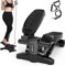 BAKAJI Stepper Training Fitness Cardio Beine Bauch Hüfte mit LCD-Display Kalorien und Zeit Schultern Struktur aus Edelstahl, rutschfest, Farbe Schwarz, Größe 42 x 27 x 31,5 cm