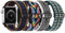 4-Pack Elastic Nylon Straps Compatible with Apple Watch 38mm 40mm 41mm /42mm 44mm 45mm, Elastic Scrunchy Replacement Band Soft Stretchy Band For iWatch Series 7/6/5/4/3/2/1/SE(42mm 44mm 45mm)