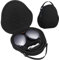Canboc Airpods Max Fall für Apple AirPods Max Wireless Over-Ear Kopfhörer, Hard Carrying Travel Smart Kopfhörer Case, Extra Platz passt Kabel, Ladegerät, Upgrade-Schwarz (Stoff)