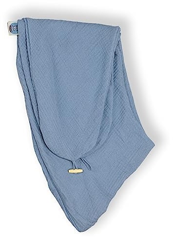 sei Design Stillkissenbezug Musselin Bezug aus 100% Baumwolle [ Bio-Baumwolle ], BEZUG für Stillkissen XXL Lagerungskissen Schwangerschaftskissen, Seitenschläfer-Kissen - 190x30 cm, waschbar