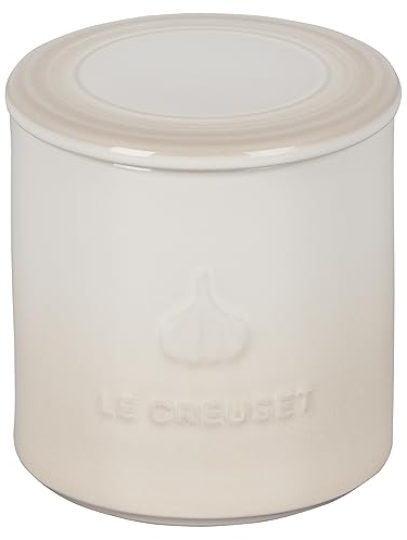 Le Creuset Stoneware Garlic Keeper, 14 oz., Meringue