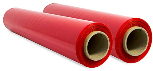 Sidi Verpackungsfolie, Rot, Rolle für Möbel, Umzugskartons, Kunststoffabdeckung, 50 cm x 300 m, dehnbar, Rot
