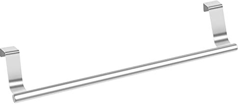 36.5 cm Toallero Cocina Puerta, Barra para Toallas de Acero Inoxidable, Barras para Colgar Paños de Cocina Toalleros de Baño sin Taladro, Colgador de Paño para Cocina, Baño y Armario, Plateado