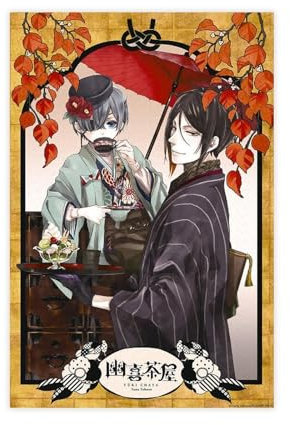 ALNILA Black Butler Anime Poster 5 Leinwand Poster Wandkunst Dekor Druck Bild Gemälde für Wohnzimmer Schlafzimmer Dekoration ungerahmt 30 x 45 cm