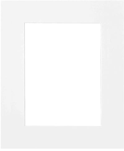 nielsen Passepartout Premium Karton 2,0 mm, Außenformat 50x60 cm für Bildformat 36x48 cm Aquarellformat, weiß