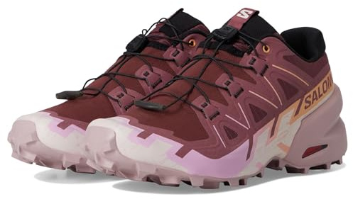 Salomon Damen Speedcross 6 Running Shoes, Catawba Grape/Papaya/Deauville Mauve, 41 1/3 EU