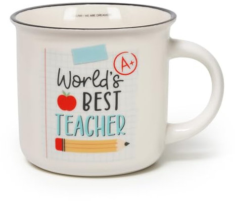 Legami - Tazza Cuppuccino in Porcellana New Bone China, Tazza da Colazione, Mug Caffè Thé Lavabile in Lavastoviglie, Idea Regalo per Professore Maestra, Diametro 10 cm, Capacità 350 ml, Tema Teacher