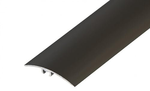 37 mm x 930mm 5in1 Installation System Aluminium Door Bars Threshold Strip Transition Trim Laminate Tiles Levelling TMW Profiles (Black)