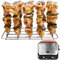 INFRAOVENS Griglia per friggitrice ad aria per forno a legna Ninja per pizza, forno 8 in 1, affumicatore, accessori in acciaio inox per OO100 OO101 OO101B, supporto per spiedini Airfryer, kebab e