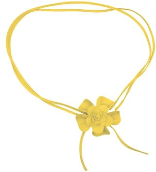 collezione alessandro Bindegürtel Blüte Lederband mit echt Leder Blüte