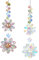 UXORSN 2 Stück Sonnenfänger Kristall Sonne Blume Hängend Ornament Regenbogen Hersteller Suncatcher für Fensterdeko Kristalle Prisma Perlen Anhänger für Geschenke Zuhause Garten Auto Party Dekor
