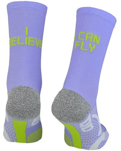 TODO RUNNING RAID CREW Laufsocken mit Lustige Aufschrift, Anti Blasen Socken, Technisch, Running Socks Men. Bunte Laufsocken Herren 43-46 (I can Fly, 43-46)