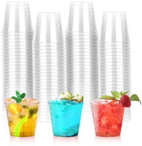 Schnapsgläser plastik, 3cl/30ml Plastikbecher Schnaps, 100 Stück Shotgläser, Shotgläser Plastik Stamperl aus PP, Shot Becher Wiederverwendbarer, für Verkostung, Partys, Weihnachten, Geburtstage