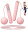 Cordless Skipping Ropes With Counter,6CM Weighted Gravities Ball Jump Rope,Wireless Skipping Rope For Adults Fitness,At Home Workout Experience Equipment For Women Men (Rose)