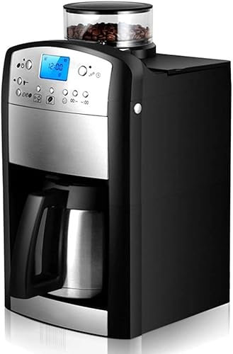 Bean to Cup Coffee Machine Automatic Coffee Maker, Coffee Maker, Home, Office, Commercial, Can Hold 5-10 Cups (Black), SRDUJINWAN