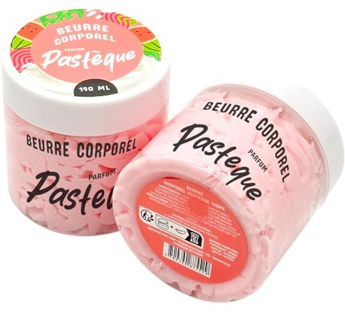 French Tendance - Beurre Corporel Fouetté - Soin Peau Sèche Corps et Mains - Pour Homme et Femme - Hydratant - Adoucissant - Lissant - Nourrissant - 190 ml - Senteur Pastèque