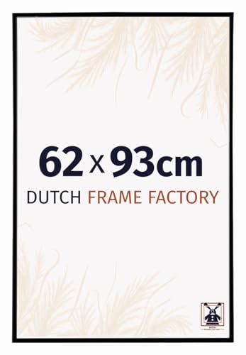 Dutch Frame Factory - Bilderrahmen 62x93 cm Schwarz Matt - Kunststoff | Antireflex-Acrylglas aus Kunststoff, Wandmontage, Geeignet für Fotos, Poster und Puzzles, Easy, Made in Holland