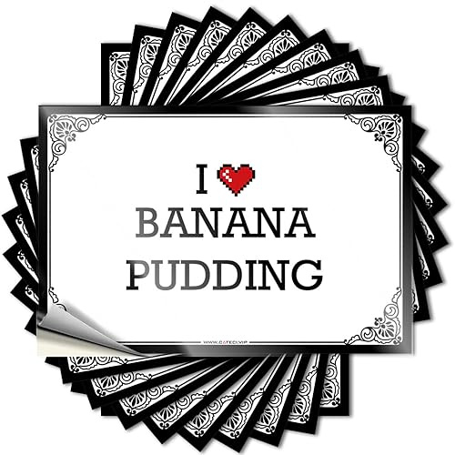 Autozubehör I Love Banana Pudding Aufkleber Familie Auto Aufkleber Lustige Autoaufkleber für Erwachsene (6 x 9 cm)