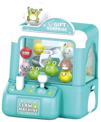 Oshhni Machine à pince pour enfants, jeu d'arcade électronique d'intérieur, distributeur de bonbons électronique pour fêtes à la maison, motif dessin, Grenouille