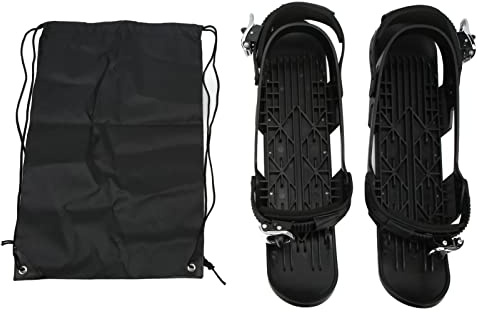 Ejoyous Mini Ski Shoes, Adjustable Binding for Any Shoe Free Size with Durable Nylon and Metal Buckle, for Cross Country Skiing Forest Trails Slopes
