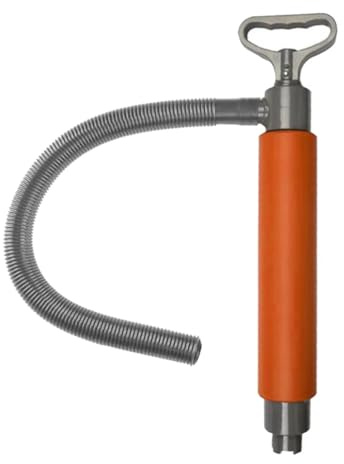 Janasiba Pompe manuelle de vidange manuelle pour kayak marine - 18 cm - Accessoires de kayak - Orange