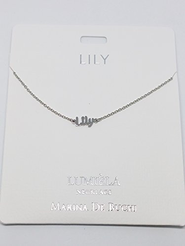 Lily Named Lumeila Necklace Marina De Buchi Silver Colour Presented by Sterling Effectz