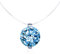 Unendlich U Kreativ Solitär Kette 925 Sterling Silber Blau Zirkonia Damen Halskette Anhänger Transparente Angelleine Nylonkette
