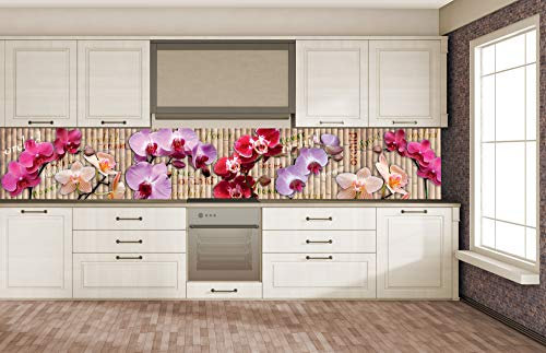 Dimex Küchenrückwand Folie selbstklebend Orchidee | Klebefolie - Dekofolie - Spritzschutz für Küche | Made in EU - 350 cm x 60 cm