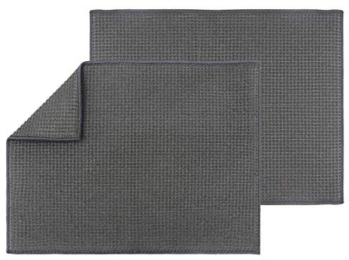 Topsky Microfiber Absorbent Dish Drying Mat for Kitchen Counter-top, 20 x 15 inch Dish Drying Drainer Boards Mat for Glass, Cup,Plate, Dishes.Machine Washable, Gray, 2 Pack.