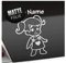 Kiwistar - Babyaufkleber - Mattweiß - Mädchen Zöpfe Herz Sticker - mit Wunschtext individuell personalisiert 24cm - für Auto, Motorrad, Fahrrad, Tuning