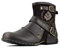 OSSTONE Chukka Stivali Cowboy Biker Boots Maschio Mens Motociclo Botas Cerniera su in Pelle Vitello Western retrò Stile Uomo Stivali Piatto Caviglia Stivaletti Boots 5008-1-D-IT Marrone Scuro 13