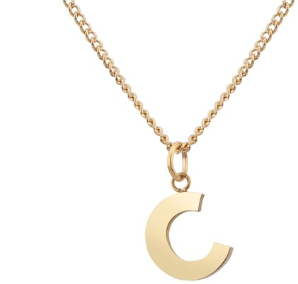 GD GOOD.designs Halskette mit Buchstaben Anhänger C Carina Carla Carlotta Carola Caroline Celina Celine Charlotte Cheyenne Chiara Christin Chris - Valentinstag-Geschenk für Sie und Ihn