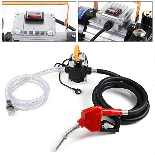 Bomba de Trasvase de Gasoil, Bomba de gasóleo Bio autoaspirante, 60 l/min, Pistola automática, 550 W, Bomba de Transferencia de Combustible diésel, Boquilla de Combustible